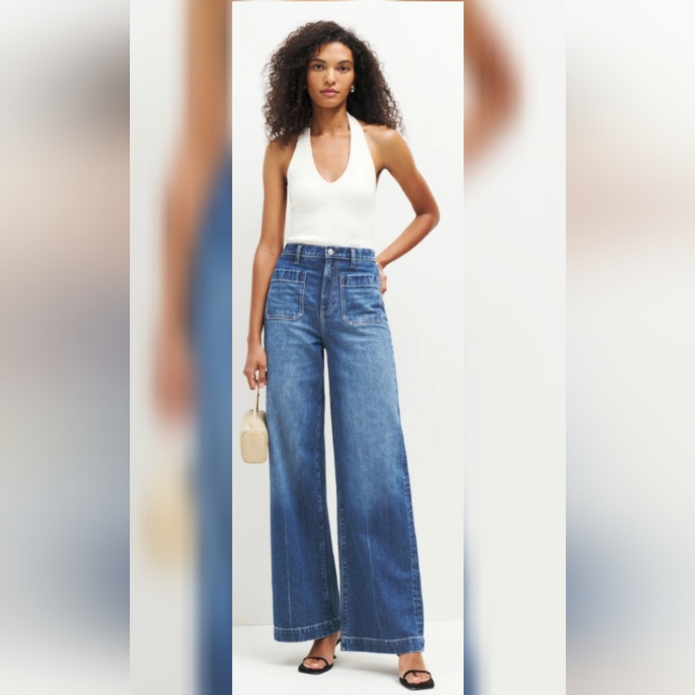 Reformation Janae Ultra High Rise Wide Leg Jeans 23 NWT